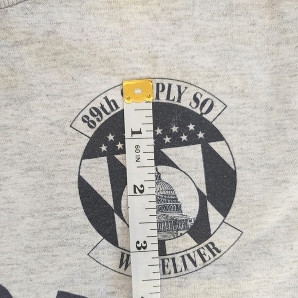 Vintage Jerzees Air Force Tshirt Gray Size L HeavyWeight Blend Made in USA Mens - Picture 7 of 12